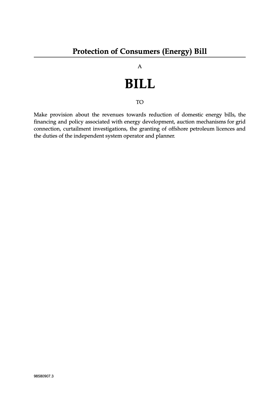 Protection of Bill Payers (Energy) Bill — page 11 of 11