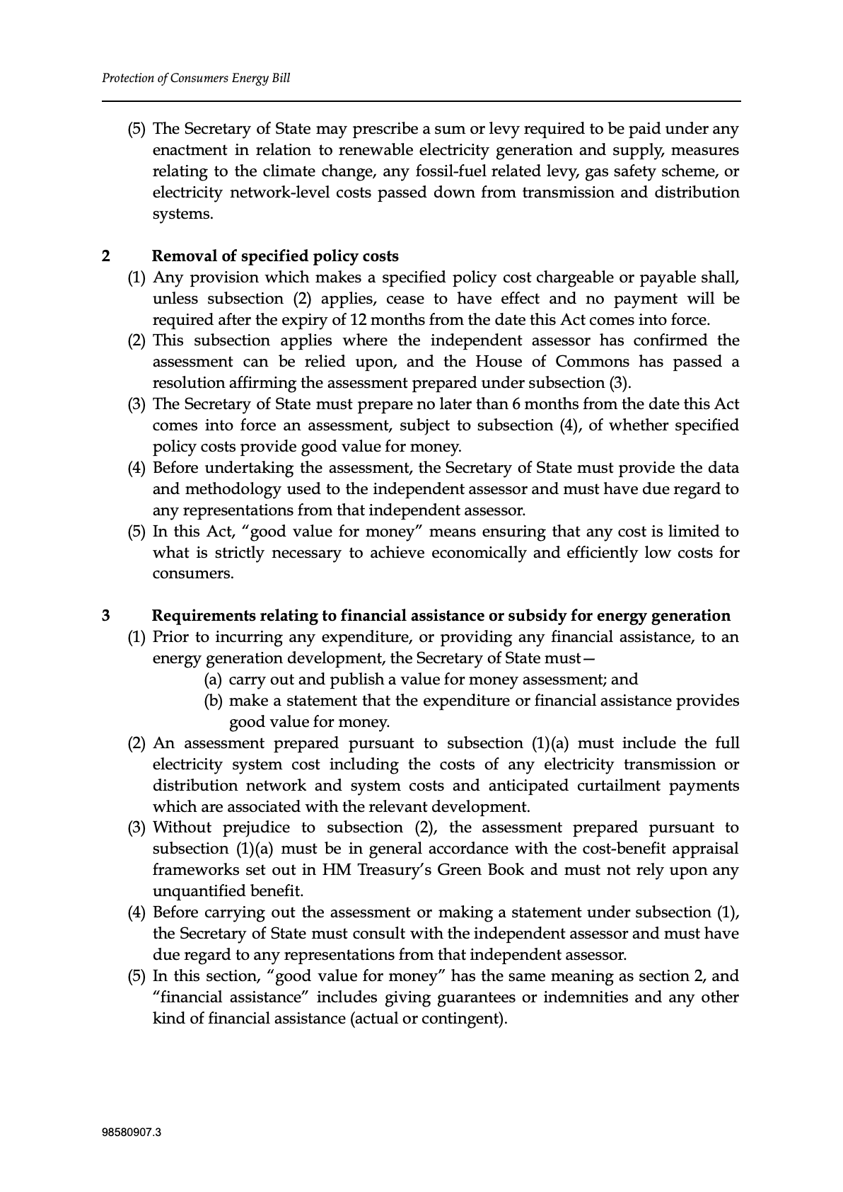 Protection of Bill Payers (Energy) Bill — page 3 of 11