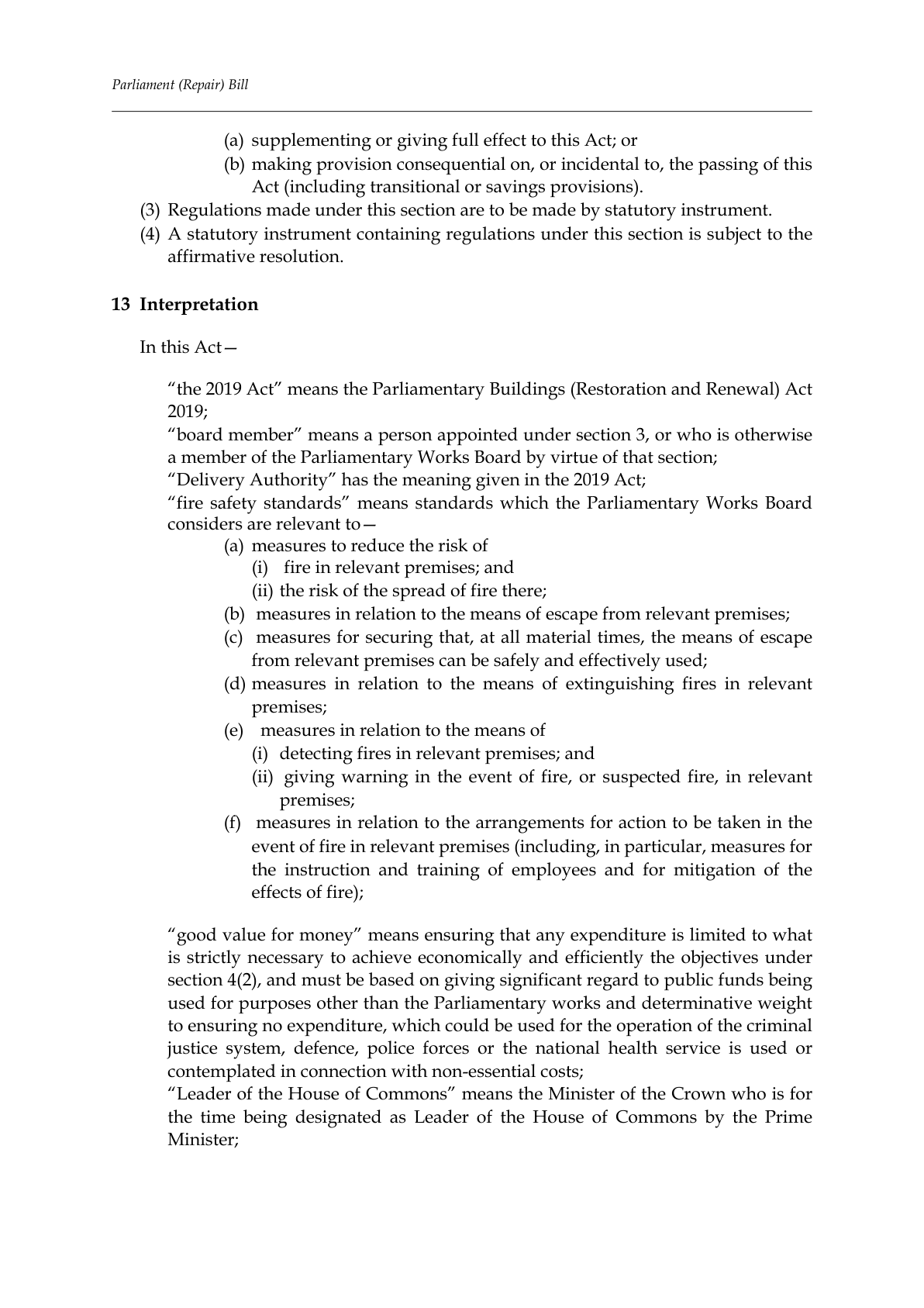 Parliament (Repair) Bill — page 10 of 12