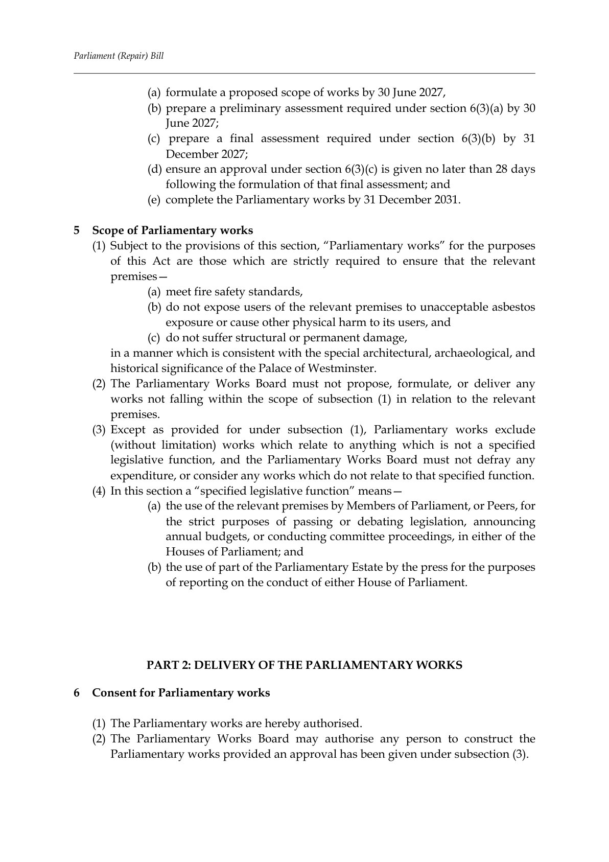 Parliament (Repair) Bill — page 4 of 12