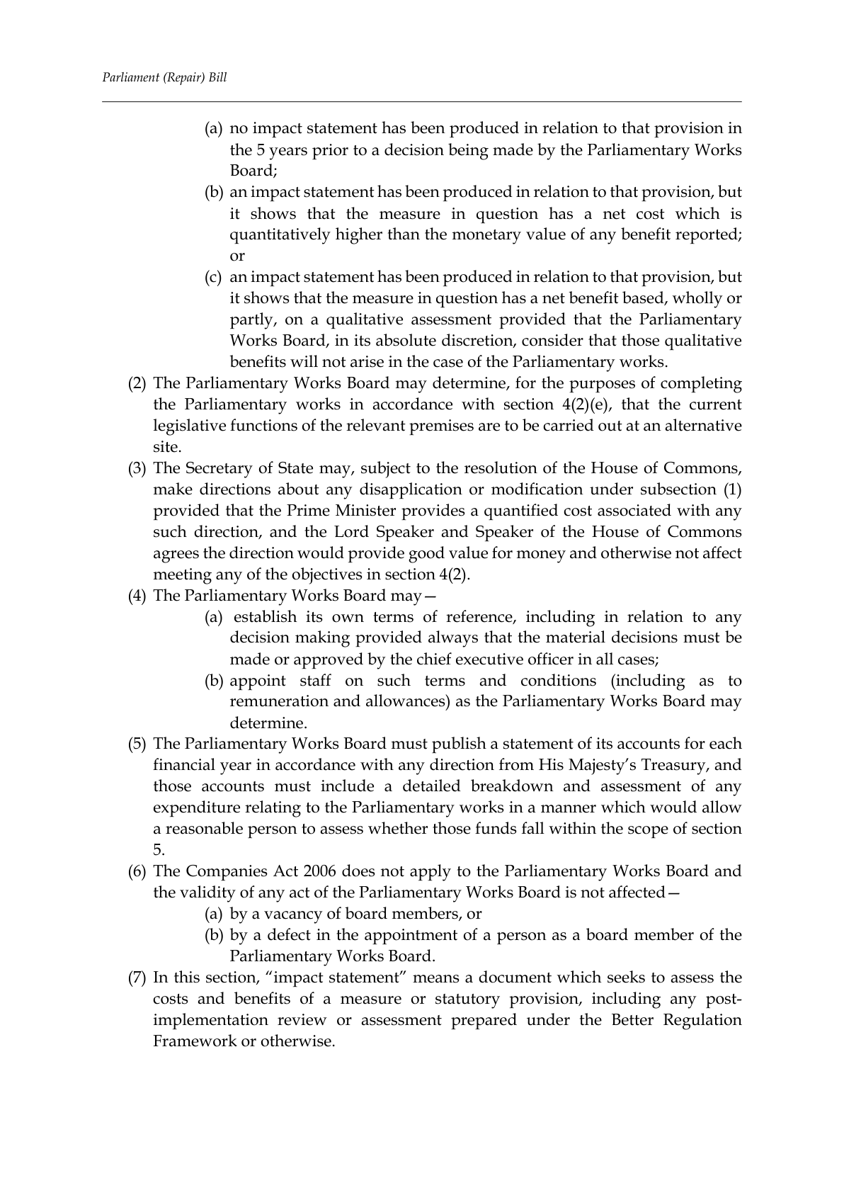 Parliament (Repair) Bill — page 6 of 12